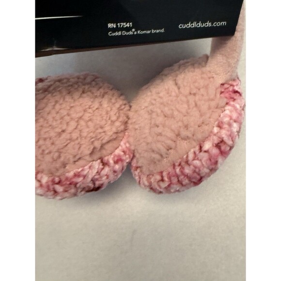 New Women's Cuddl Duds Soft  Chenille Pink Multi Earmuffs 1 size - Picture 4 of 7